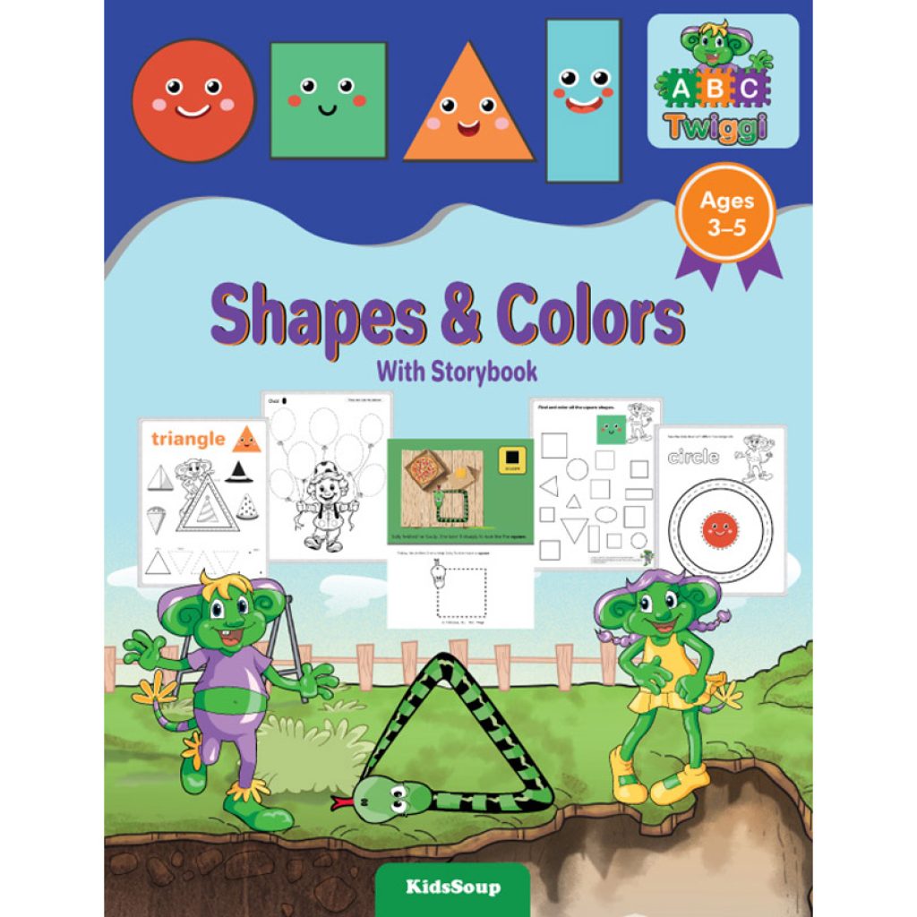 Shapes and colors workbook for young children